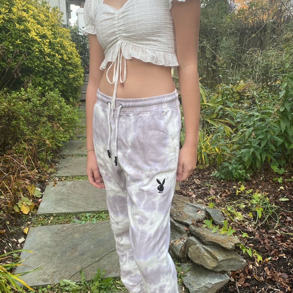 Missguided Playboy Bunny Tie Dye Sweatpants